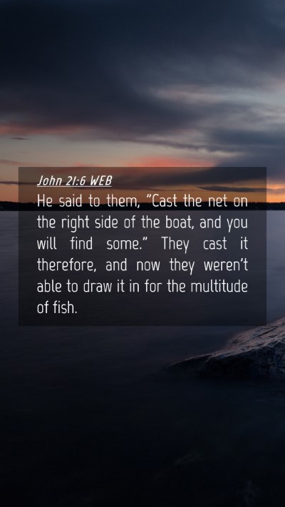 Picture 04 - John 21:6 WEB Mobile Phone Wallpaper - He said to them, 