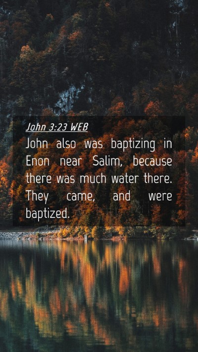 Picture 04 - John 3:23 WEB Mobile Phone Wallpaper - John also was baptizing in Enon near Salim, - Mobile Bible Verse Wallpaper