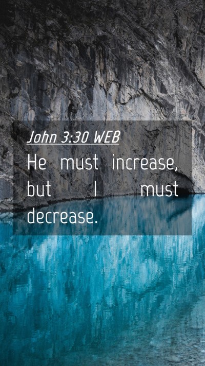 Picture 04 - John 3:30 WEB Mobile Phone Wallpaper - He must increase, but I must - Mobile Bible Verse Wallpaper