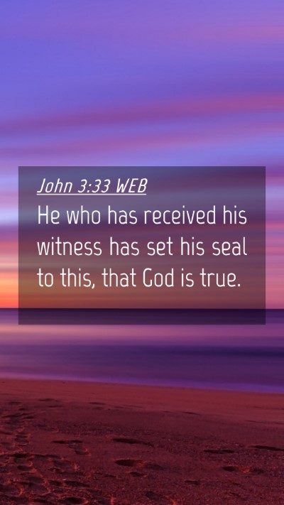 Picture 04 - John 3:33 WEB Mobile Phone Wallpaper - He who has received his witness has set his seal - Mobile Bible Verse Wallpaper
