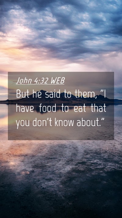 Picture 04 - John 4:32 WEB Mobile Phone Wallpaper - But he said to them, 