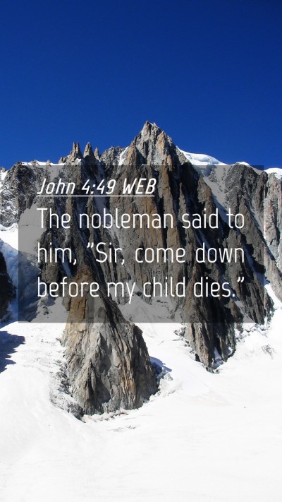 Picture 04 - John 4:49 WEB Mobile Phone Wallpaper - The nobleman said to him, 