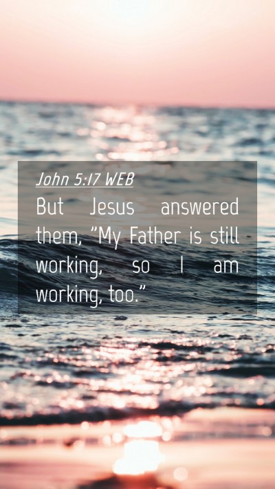 Picture 04 - John 5:17 WEB Mobile Phone Wallpaper - But Jesus answered them, 