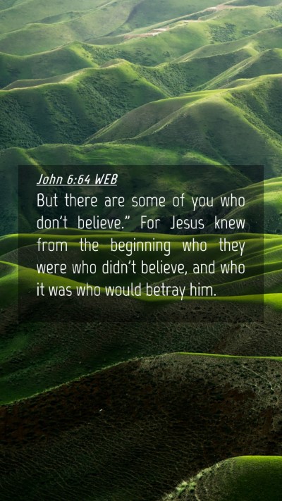 Picture 04 - John 6:64 WEB Mobile Phone Wallpaper - But there are some of you who don't believe.
