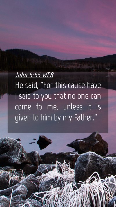 Picture 04 - John 6:65 WEB Mobile Phone Wallpaper - He said, 