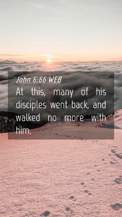 Picture 04 - John 6:66 WEB Mobile Phone Wallpaper - At this, many of his disciples went back, and - Mobile Bible Verse Wallpaper