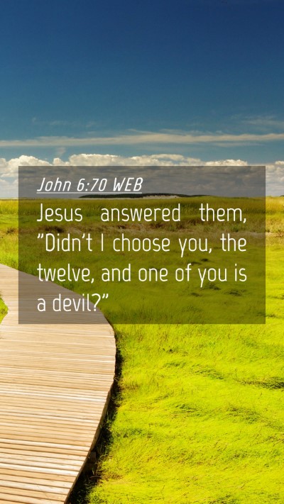 Picture 04 - John 6:70 WEB Mobile Phone Wallpaper - Jesus answered them, 