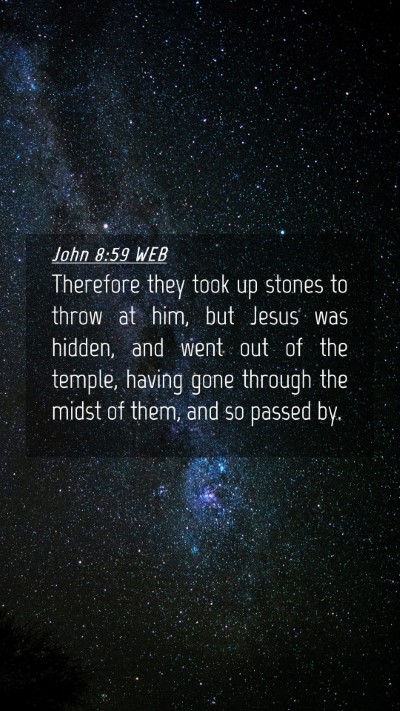 Picture 04 - John 8:59 WEB Mobile Phone Wallpaper - Therefore they took up stones to throw at him, - Mobile Bible Verse Wallpaper