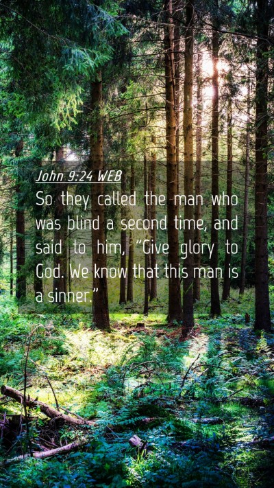 Picture 04 - John 9:24 WEB Mobile Phone Wallpaper - So they called the man who was blind a second - Mobile Bible Verse Wallpaper