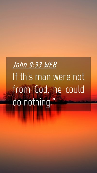 Picture 04 - John 9:33 WEB Mobile Phone Wallpaper - If this man were not from God, he could do - Mobile Bible Verse Wallpaper
