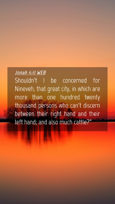 Picture 04 - Jonah 4:11 WEB Mobile Phone Wallpaper - Shouldn't I be concerned for Nineveh, that great - Mobile Bible Verse Wallpaper