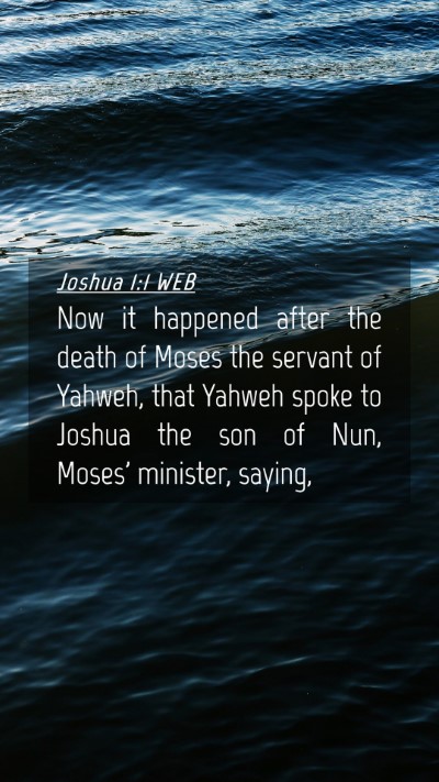 Picture 04 - Joshua 1:1 WEB Mobile Phone Wallpaper - Now it happened after the death of Moses the - Mobile Bible Verse Wallpaper