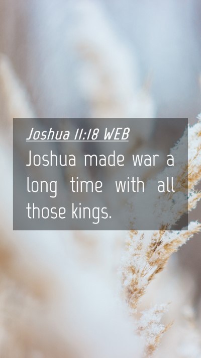Picture 04 - Joshua 11:18 WEB Mobile Phone Wallpaper - Joshua made war a long time with all those - Mobile Bible Verse Wallpaper