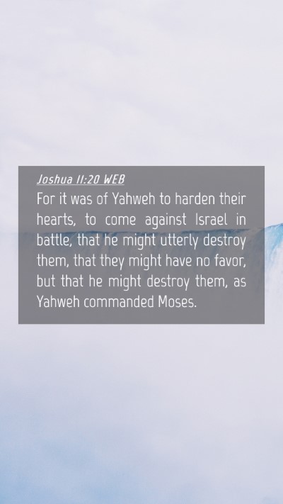 Picture 04 - Joshua 11:20 WEB Mobile Phone Wallpaper - For it was of Yahweh to harden their hearts, to - Mobile Bible Verse Wallpaper