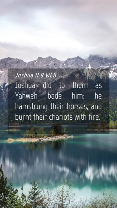 Picture 04 - Joshua 11:9 WEB Mobile Phone Wallpaper - Joshua did to them as Yahweh bade him: he - Mobile Bible Verse Wallpaper
