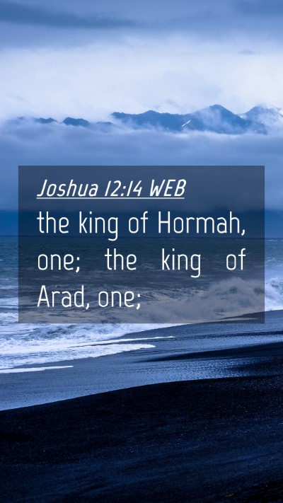 Picture 04 - Joshua 12:14 WEB Mobile Phone Wallpaper - the king of Hormah, one; the king of Arad, - Mobile Bible Verse Wallpaper
