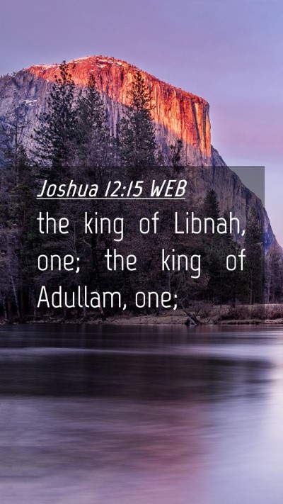 Picture 04 - Joshua 12:15 WEB Mobile Phone Wallpaper - the king of Libnah, one; the king of Adullam, - Mobile Bible Verse Wallpaper