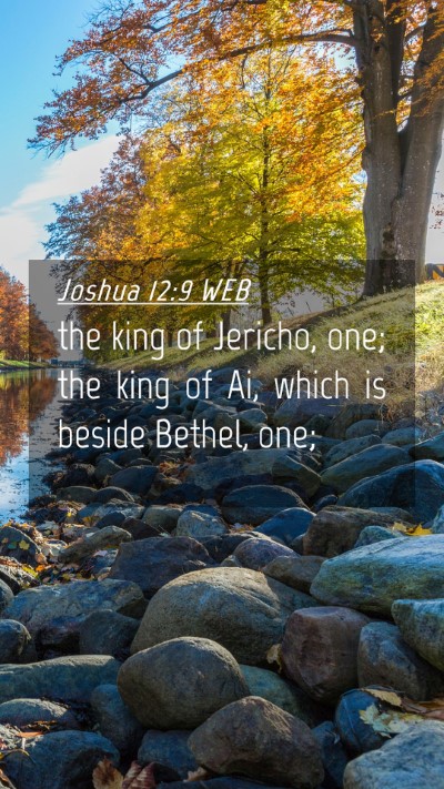 Picture 04 - Joshua 12:9 WEB Mobile Phone Wallpaper - the king of Jericho, one; the king of Ai, which - Mobile Bible Verse Wallpaper