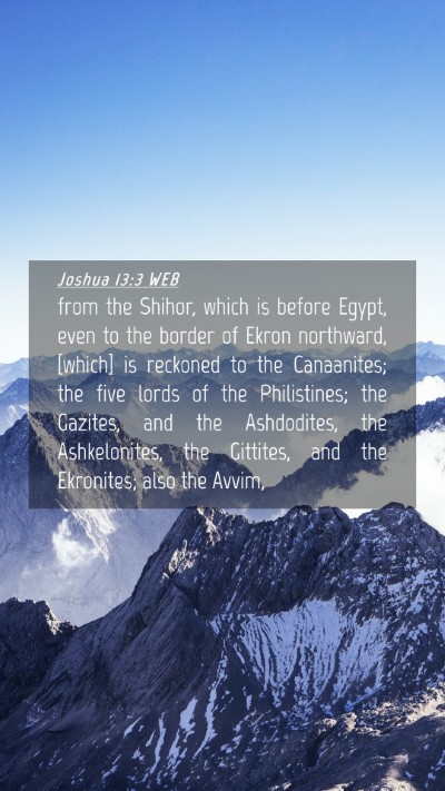 Picture 04 - Joshua 13:3 WEB Mobile Phone Wallpaper - from the Shihor, which is before Egypt, even to - Mobile Bible Verse Wallpaper