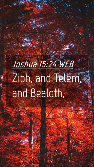 Picture 04 - Joshua 15:24 WEB Mobile Phone Wallpaper - Ziph, and Telem, and - Mobile Bible Verse Wallpaper
