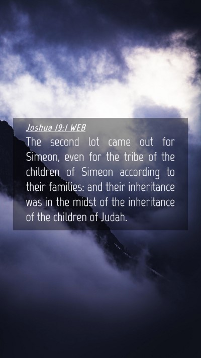 Picture 04 - Joshua 19:1 WEB Mobile Phone Wallpaper - The second lot came out for Simeon, even for the - Mobile Bible Verse Wallpaper