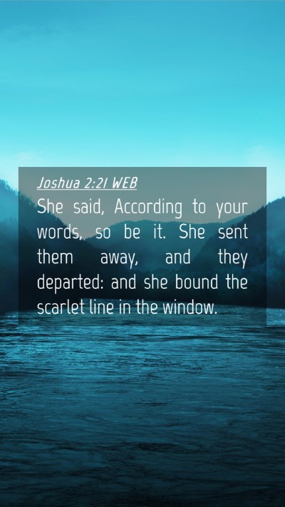 Picture 04 - Joshua 2:21 WEB Mobile Phone Wallpaper - She said, According to your words, so be it. She - Mobile Bible Verse Wallpaper