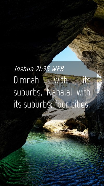 Picture 04 - Joshua 21:35 WEB Mobile Phone Wallpaper - Dimnah with its suburbs, Nahalal with its - Mobile Bible Verse Wallpaper