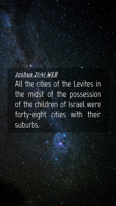 Picture 04 - Joshua 21:41 WEB Mobile Phone Wallpaper - All the cities of the Levites in the midst of the - Mobile Bible Verse Wallpaper