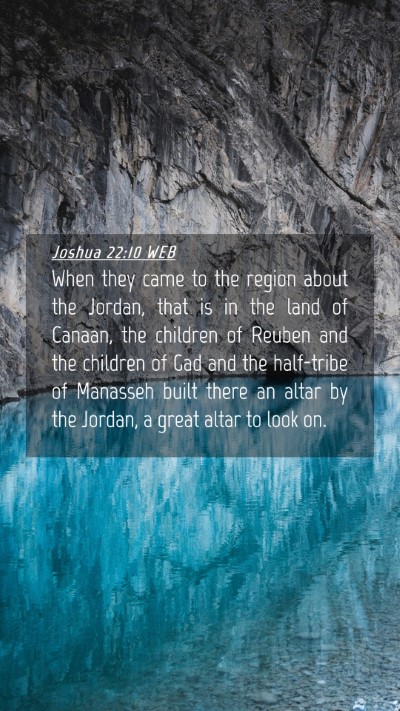 Picture 04 - Joshua 22:10 WEB Mobile Phone Wallpaper - When they came to the region about the Jordan, - Mobile Bible Verse Wallpaper