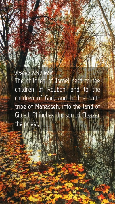 Picture 04 - Joshua 22:13 WEB Mobile Phone Wallpaper - The children of Israel sent to the children of - Mobile Bible Verse Wallpaper