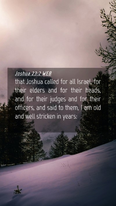 Picture 04 - Joshua 23:2 WEB Mobile Phone Wallpaper - that Joshua called for all Israel, for their - Mobile Bible Verse Wallpaper