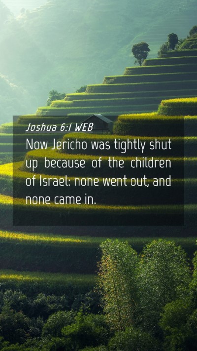 Picture 04 - Joshua 6:1 WEB Mobile Phone Wallpaper - Now Jericho was tightly shut up because of the - Mobile Bible Verse Wallpaper