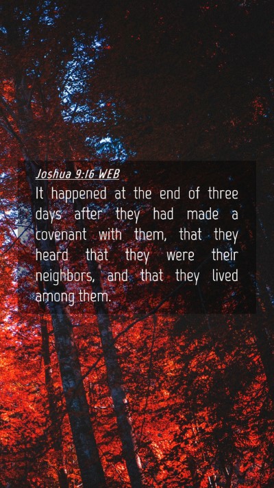 Picture 04 - Joshua 9:16 WEB Mobile Phone Wallpaper - It happened at the end of three days after they - Mobile Bible Verse Wallpaper