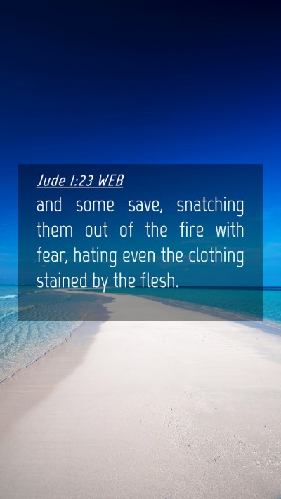 Picture 04 - Jude 1:23 WEB Mobile Phone Wallpaper - and some save, snatching them out of the fire - Mobile Bible Verse Wallpaper