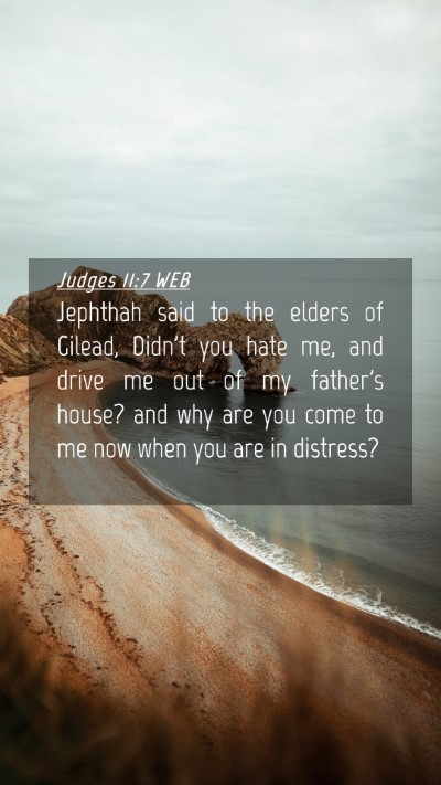 Picture 04 - Judges 11:7 WEB Mobile Phone Wallpaper - Jephthah said to the elders of Gilead, Didn't you - Mobile Bible Verse Wallpaper