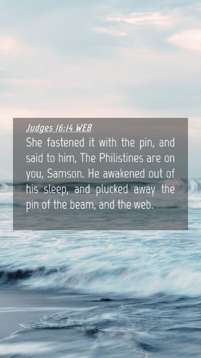 Picture 04 - Judges 16:14 WEB Mobile Phone Wallpaper - She fastened it with the pin, and said to him, - Mobile Bible Verse Wallpaper