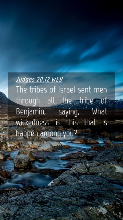 Picture 04 - Judges 20:12 WEB Mobile Phone Wallpaper - The tribes of Israel sent men through all the - Mobile Bible Verse Wallpaper