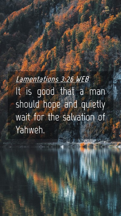 Picture 04 - Lamentations 3:26 WEB Mobile Phone Wallpaper - It is good that a man should hope and quietly - Mobile Bible Verse Wallpaper