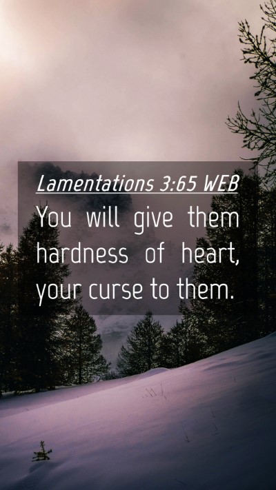 Picture 04 - Lamentations 3:65 WEB Mobile Phone Wallpaper - You will give them hardness of heart, your curse - Mobile Bible Verse Wallpaper