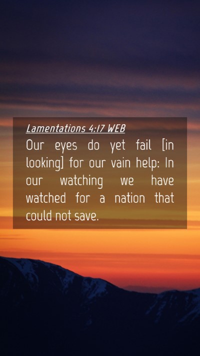 Picture 04 - Lamentations 4:17 WEB Mobile Phone Wallpaper - Our eyes do yet fail [in looking] for our vain - Mobile Bible Verse Wallpaper