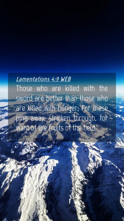 Picture 04 - Lamentations 4:9 WEB Mobile Phone Wallpaper - Those who are killed with the sword are better - Mobile Bible Verse Wallpaper