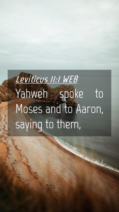 Picture 04 - Leviticus 11:1 WEB Mobile Phone Wallpaper - Yahweh spoke to Moses and to Aaron, saying to - Mobile Bible Verse Wallpaper