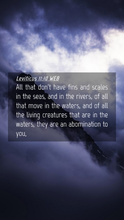 Picture 04 - Leviticus 11:10 WEB Mobile Phone Wallpaper - All that don't have fins and scales in the seas, - Mobile Bible Verse Wallpaper
