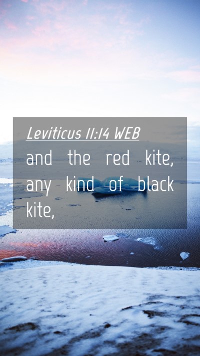 Picture 04 - Leviticus 11:14 WEB Mobile Phone Wallpaper - and the red kite, any kind of black - Mobile Bible Verse Wallpaper