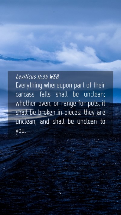 Picture 04 - Leviticus 11:35 WEB Mobile Phone Wallpaper - Everything whereupon part of their carcass falls - Mobile Bible Verse Wallpaper