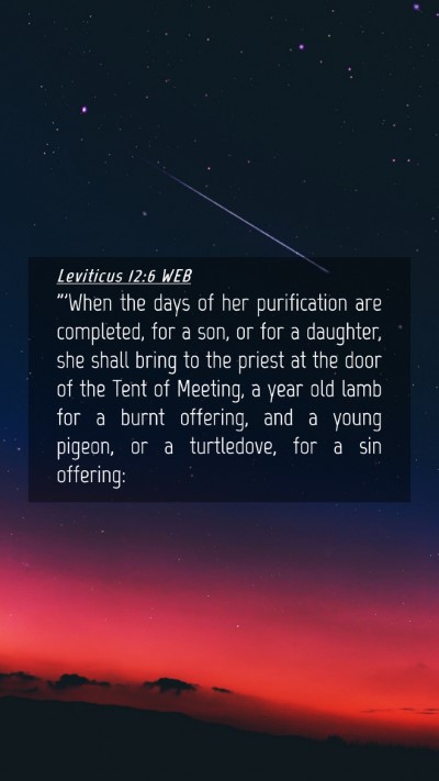 Picture 04 - Leviticus 12:6 WEB Mobile Phone Wallpaper - 