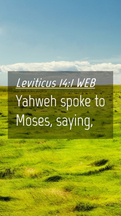 Picture 04 - Leviticus 14:1 WEB Mobile Phone Wallpaper - Yahweh spoke to Moses, - Mobile Bible Verse Wallpaper