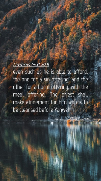 Picture 04 - Leviticus 14:31 WEB Mobile Phone Wallpaper - even such as he is able to afford, the one for a - Mobile Bible Verse Wallpaper