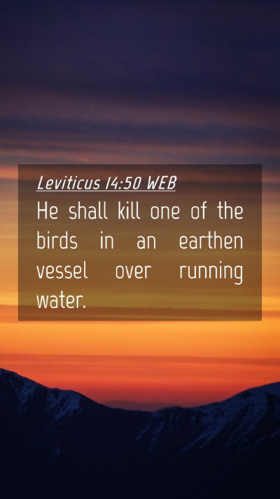 Picture 04 - Leviticus 14:50 WEB Mobile Phone Wallpaper - He shall kill one of the birds in an earthen - Mobile Bible Verse Wallpaper