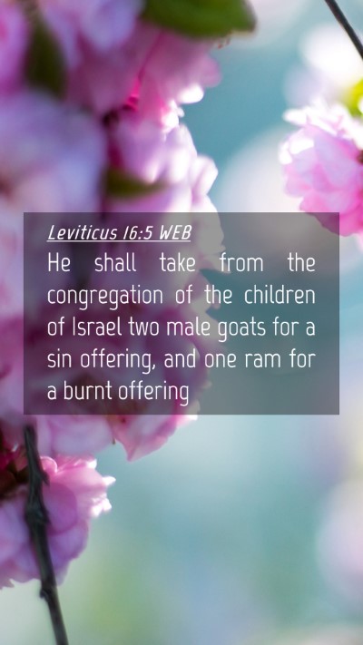 Picture 04 - Leviticus 16:5 WEB Mobile Phone Wallpaper - He shall take from the congregation of the - Mobile Bible Verse Wallpaper